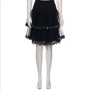 Brand NEW MAJE Embellished tiered lace skirt